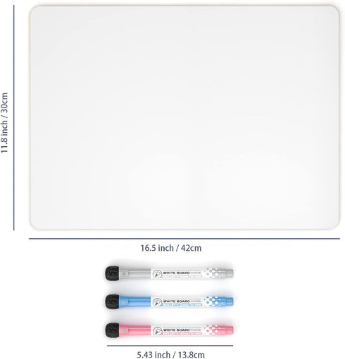 Nicpro 12 x 16 inches Lapboard Small Dry Erase Lap Board Double Sided with 3 Water-Based Pens Learning Mini Whiteboard Portable for Kid Student an...