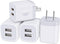 USB Wall Charger, Charging Cube,Sicodo 4Pack Dual Port Charing Block Plug in Cell Phone Charger Box Brick USB Power Adapter for iPhone 15 14 13 12...