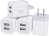 USB Wall Charger, Charging Cube,Sicodo 4Pack Dual Port Charing Block Plug in Cell Phone Charger Box Brick USB Power Adapter for iPhone 15 14 13 12...