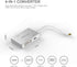 USB C to HDMI DVI VGA USB 3.0 Adapter,USB 3.1 Type-C 4in1 Hub to HDMI DVI 4K VGA USB Adaptor Converter (Thunderbolt 3 Compatible), USB-C Adapter f...