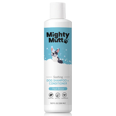 Mighty Mutt Soothing Dog Shampoo and Conditioner – Pet Friendly | Deodorizes Smelly Dogs | Detangles | Natural, Hypoallergenic & Anti-Itch Dog Sha...