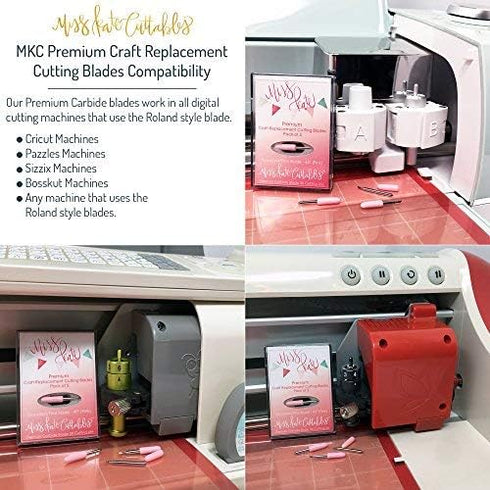 Carbide Blades for Cricut Explore Air 2 Vinyl Cutting Machines - Deep Cut 60 Degree - 5 Pack - Premium German Carbide - by Miss Kate Cuttables - R...