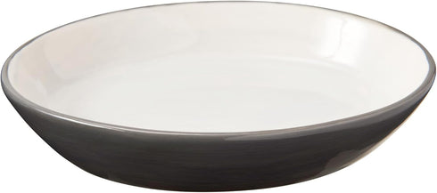 SPOT by Ethical Products - Heavy Ceramic High Gloss Dog Bowl Cat Bowl Durable Dog Food and Water Pet Dish - Dishwasher Safe - 2 TONE GRAY OVAL CAT...