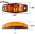 NEWSUN® 2Pcs of Amber DOT Approvaled Premium Clearance Lights, LED Trailer Side Marker Lights, Fender Marker Lights Waterproof, Ideal for Trailers...