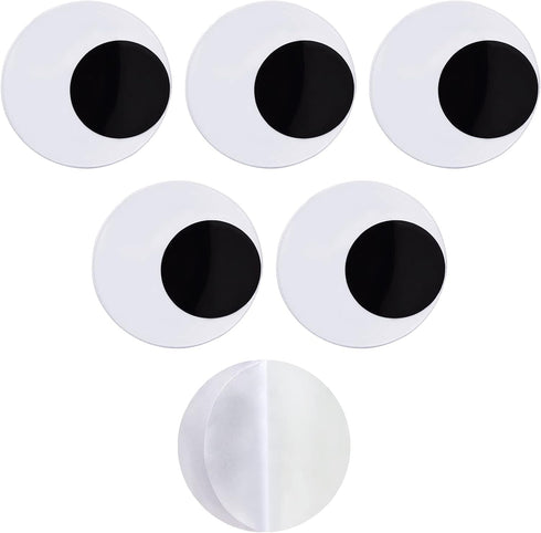 Cinvo 2.7 Inch Medium Googly Eyes Self Adhesive 7cm Big Wiggle Eyes Large Sticky Eyes for Party Halloween Decor Door Christmas Trees Cleaning Robo...