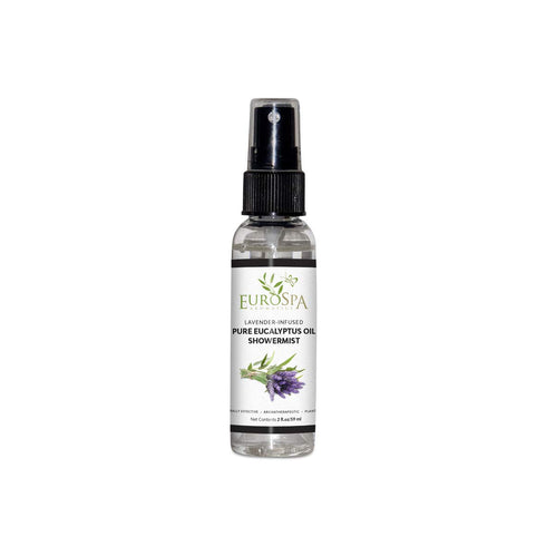 EuroSpa Aromatics Pure Eucalyptus Oil ShowerMist and Steam Room Spray, All-Natural Premium Aromatherapy Essential Oils - Lavender Infused, 2oz...