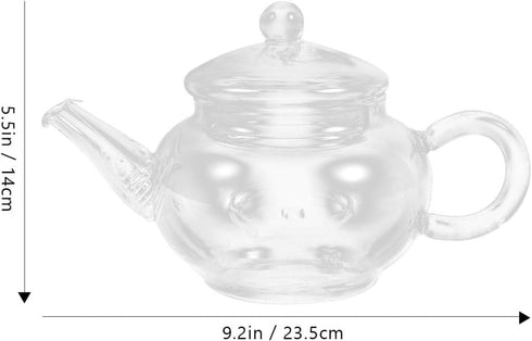 Restaurant Teapot Tea Steeper Handle Teapot Transparent Glass Teapot Tea Kettle Small Glass Teapot Tearoom Teapot Kettle Hotel Coffee Pot Glass Te...