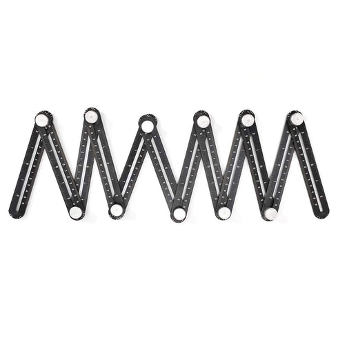 Multi Angle Measuring Ruler, 12-Sides Ruler Hole Locator Aluminum Alloy Universal Multi Angle Measuring Ruler Protractors, Adjustable Floor Tile G...