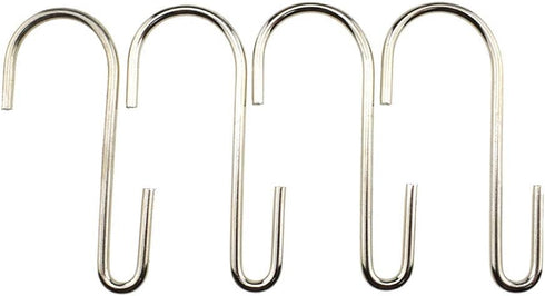 LQJ Pro Large S Hooks Anti-Rust Hang Iron Cast Pots and Pans from Wire Rack Shelf Narrow End Don't Come Off 7 Pack 3.7" Length Solid Metal Hang To...