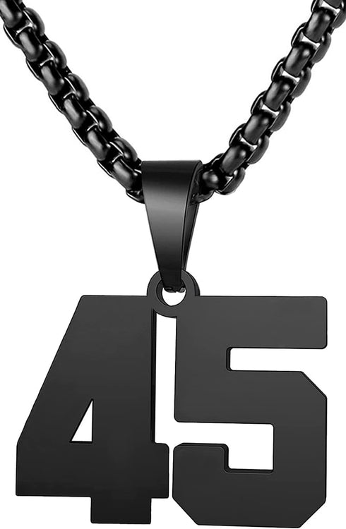 MUERDOU Number Necklace for Men Athletes Number Chain Stainless Steel Jersey Pendant Personalized Sports Jewelry Gift for Men Basketball Baseball ...