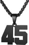 MUERDOU Number Necklace for Men Athletes Number Chain Stainless Steel Jersey Pendant Personalized Sports Jewelry Gift for Men Basketball Baseball ...