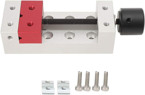 50mm Mini Flat Clamp, Table Flat Clamp, Aluminum Mini Drill Press Vise Clamp Table Bench Vice DIY Sculpture Craft Carving Bed Tool...
