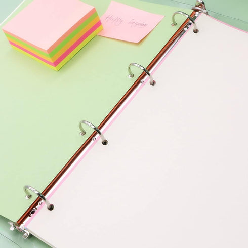 NatSumeBasics A4 Binder 4 Ring Budget Binder Clear PVC Planner Cover Notebook Shell for Organizer Accessories (A4 Binder)...