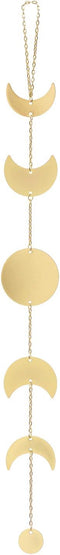 Mkono Moon Phase Wall Hanging Metal Boho Home Decor Vertical Chic Moon Garland for Dorm Nursery Bedroom Living Room Apartment Office, Decorative W...