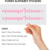 2 PCS Passenger Princess Sticker, Funny Car Rearview Mirror Window Bumper Decal Decoration, Cute Auto Mirror Vinyl Letter Decal Sticker for Women ...