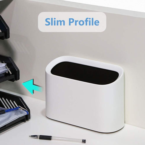 AYADA Tiny, Desk Mini Trash Can, Trash Bin, Waste Basket 1.5 L Desktop, Countertop, Makeup Tabletop Trash Can Little Cute Plastic (White)...