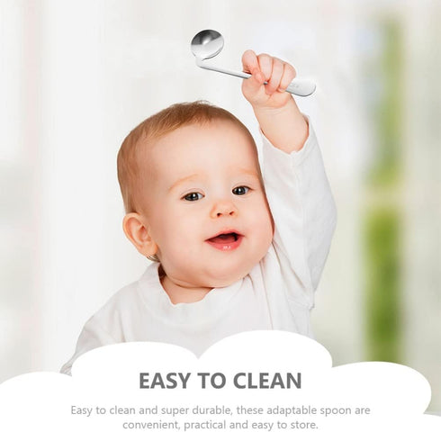 Hemoton 2pcs Adaptive Utensils Curved Spoon Set Left Handed Angled Spoons Cutlery Utensil Stainless Steel Eating Silverware for, Elderly Use...