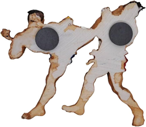 4" Muay Thai Jorakae Fad Hang or Crocodile Sweeps Its Tail Basic Movement Muaythai Boxing Martial Arts 3D Resin Fridge Magnet Souvenir Refrigerato...