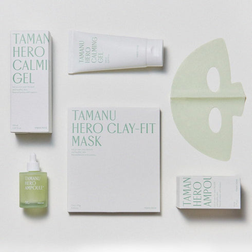 Tamanu Hero Clay-fit Mask (3EA), Clay Sheet Mask for Pores, Tamanu Oil and Panthenol for Acne and Oily Skin, Pore and Blackhead Care, Korean Skinc...