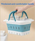 Foldable Plastic Shower Caddy Basket 2 Pcs, Portable and Durable Toiletries Caddy with Handles Ideal for Dorm, Bathroom, Cleaning, Kitchen, Campin...