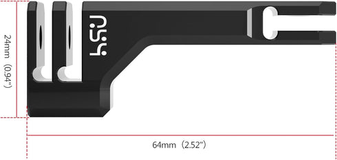 HSU Aluminum Vertical Bracket Adapter with 1/4"- 20 Hole for Gopro Hero 12/11/10/9/8/7/6/5/4 AKASO Campark Insta360 DJI Osmo Action and Other Acti...