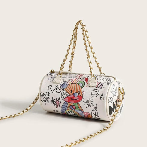 Graffiti Crossbody bag,Trendy Designer Mini Shoulder Bag,Phone Wallet Purse for Women,Chain Bag for Girls...