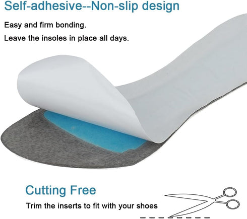 2 Pairs Pigskin High Heel Cushion Inserts Insoles, Anti-Slip Shoe Inserts for Dress Shoes Pain Relief, Adhesive Arch Support Sandal Insoles, Leath...