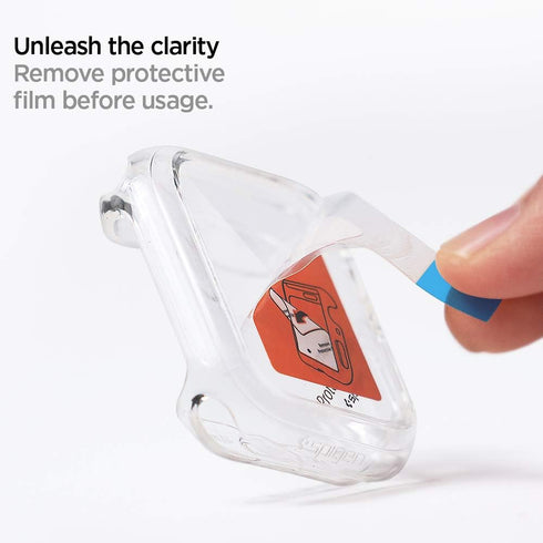 Spigen Ultra Hybrid Designed for Apple Watch Case with Screen Protector for Series SE2/6/SE/5/4 (44mm) - Crystal Clear...