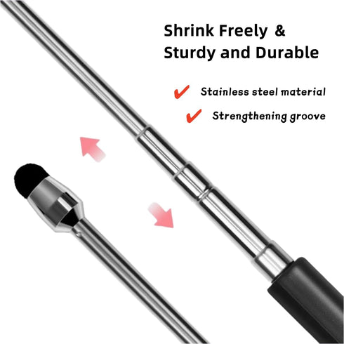Universal Telescopic Stylus Pen for Touch Screens,Retractable Pointer Stick & Stylus with Special Flocking Tip,Extendable High Precision & Soft, S...