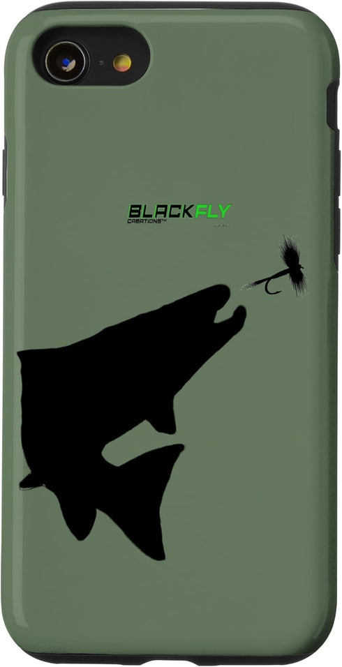 iPhone SE (2020) / 7 / 8 Fly Fishing Phone Case Trout Rising Dry Flies by Black Fly Case...