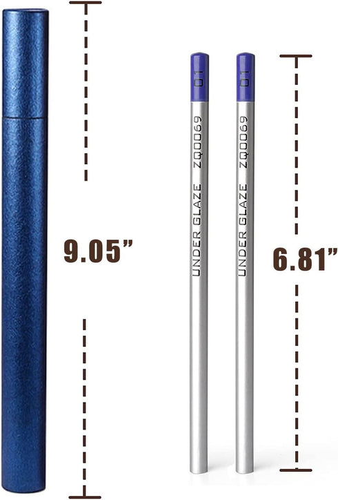 Underglaze Pencils, (Gam Blue, 2ps) Underglaze Pencils for Pottery. Black Underglaze Pencil Precision Underglaze Pencil for Pottery...