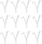 12pcs Pool Butterfly Clip V Clip Pool Attachment Clip for Skimmer Net Leaf Rake Brush Pool Supply Vacuum Head White Resin 5.3x4cm...