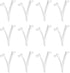 12pcs Pool Butterfly Clip V Clip Pool Attachment Clip for Skimmer Net Leaf Rake Brush Pool Supply Vacuum Head White Resin 5.3x4cm...