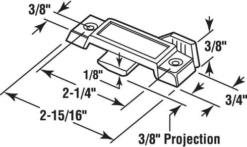 Prime-Line F 2596 Sash Lock for Vertical and Horizontal Sliding Windows – Replace Broken Sash Locks for Additional Home Security, 2-1/4” Mounting ...