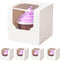 White Cupcake Boxes Individual 15 Count Pre-Assembled with Window and Inserts, Individual Cupcake Containers Auto-Popup for Wedding Baby Shower Mo...