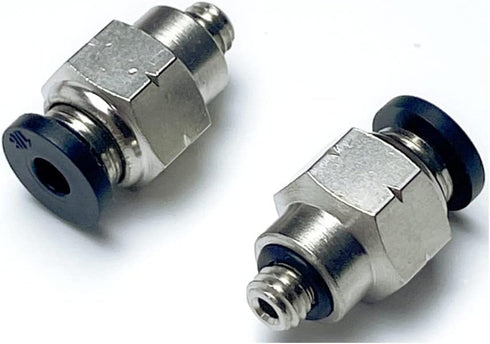 Pneumatic PC1/8-U10 Male Straight Air Hose Connectors 1/8" Tube OD x 10-32 Inch UNF Thread Push to Connect Fittings (Pack of 10)...