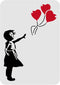 FINGERINSPIRE Balloon Stencil A4 Size The Human with a Balloon Banksy Stencil Rectangle Reusable Banksy Painting Stencil for Walls and Crafts (Pla...