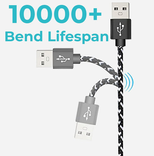 AGOZ Micro USB Charger Cable Compatible with Freestyle Libre 2 Reader, Freestyle Libre 3 Reader, Tandem t:Slim X2 Insulin Pump, Braided Charging C...