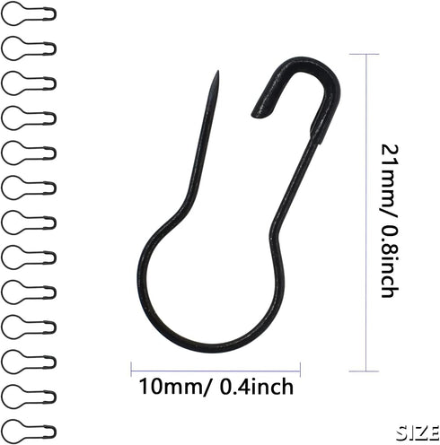 Clothing Tag Pins Bulb Pin Metal Gourd Pin DIY Home Accessories Safety Pins Bulb Pin (Blcak)...