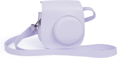Instant Mini 12 Protective Camera Case for Fujifilm Instax Mini 12/11,Premium Leather Camera Bag Cover with Pocket and Removable&Adjustable Strap ...