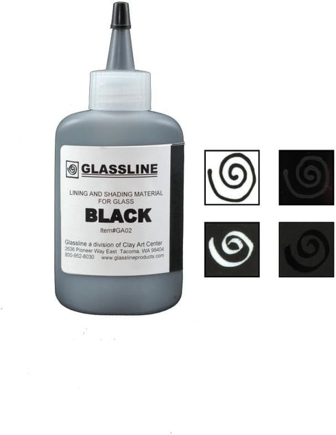 Black GLASSLINE FUSING PAINT PEN 2 oz Bottle...