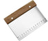 Stainless Steel Pastry Scraper - Dough Bench Scraper Bread Cutter Chopper with Non-Slip Wooden Handle and Measuring Scales for Kitchen...