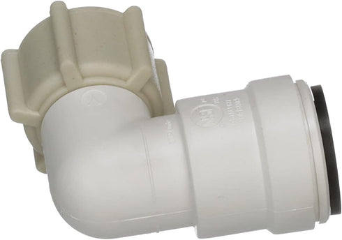 Watts AquaLock P-635 CTS Quick Connect Female Swivel Elbow Connection for Water Plumbing Lines, White, 1/2 Inch...