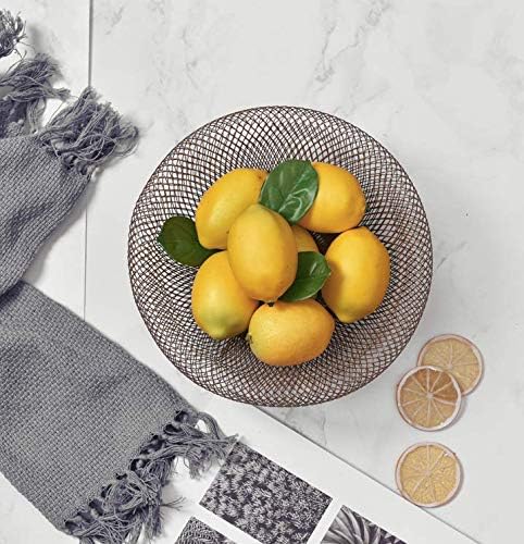 Cq acrylic Fruit Basket For Kitchen,Fruit Basket With Banana Hanger,Fruit and Vegetable Storage Holder For Kitchen Countertop,Golden...