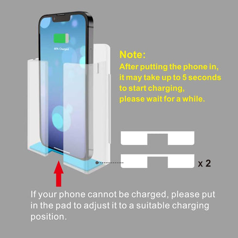 LANBON P2 Wireless Charger Wall Mounted, Wireless Phone Charger for Bedside/Sofa/Desk/Garage/Kitchen,15W Fast Charging Station Works with iPhone15...