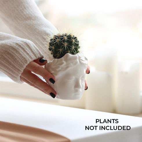 Head Planter Ceramic Face Planter Pots for Plants Succulent Planters Unique Planters for Indoor Plants Great for Succulents Fun Planters Cute Plan...