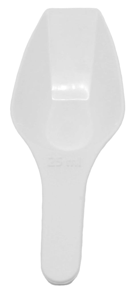 EISCO Scoop, 25ml (0.85oz) - Polypropylene Plastic - Flat Bottom - Excellent for Measuring & Weighing - Autoclavable...