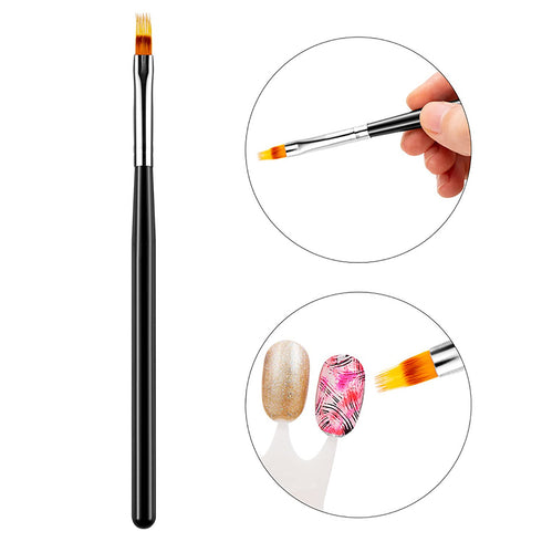 WOKOTO 3 Pcs Nail Ombre Brushes For Nail Art Brushes Set With 8 Addtional Nail Sponges Set Ombre Nail Brushes For Acrylic Application Gradient Gel...