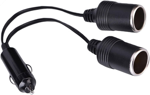 Dual Double Socket 12v Car Cigarette Lighter Adapter Car Cigarette Lighter Splitter 13×9×5 12v 24v Car Charger Plug Male to 2-Way Female Cigarette...