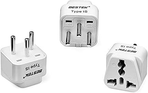 BESTEK Israel Travel Plug Adapter, Grounded Universal Type H Plug Adapter Israel to US Adapter - Ultra Compact for Israel, Palestine and More, 3 P...